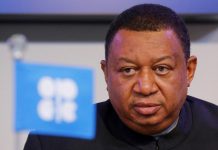 FILE PHOTO: OPEC Secretary General Mohammad Barkindo listens during a news conference after a meeting of the Organization of the Petroleum Exporting Countries (OPEC) in Vienna, Austria, November 30, 2016. REUTERS/Heinz-Peter Bader/File Photo