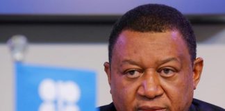 FILE PHOTO: OPEC Secretary General Mohammad Barkindo listens during a news conference after a meeting of the Organization of the Petroleum Exporting Countries (OPEC) in Vienna, Austria, November 30, 2016. REUTERS/Heinz-Peter Bader/File Photo